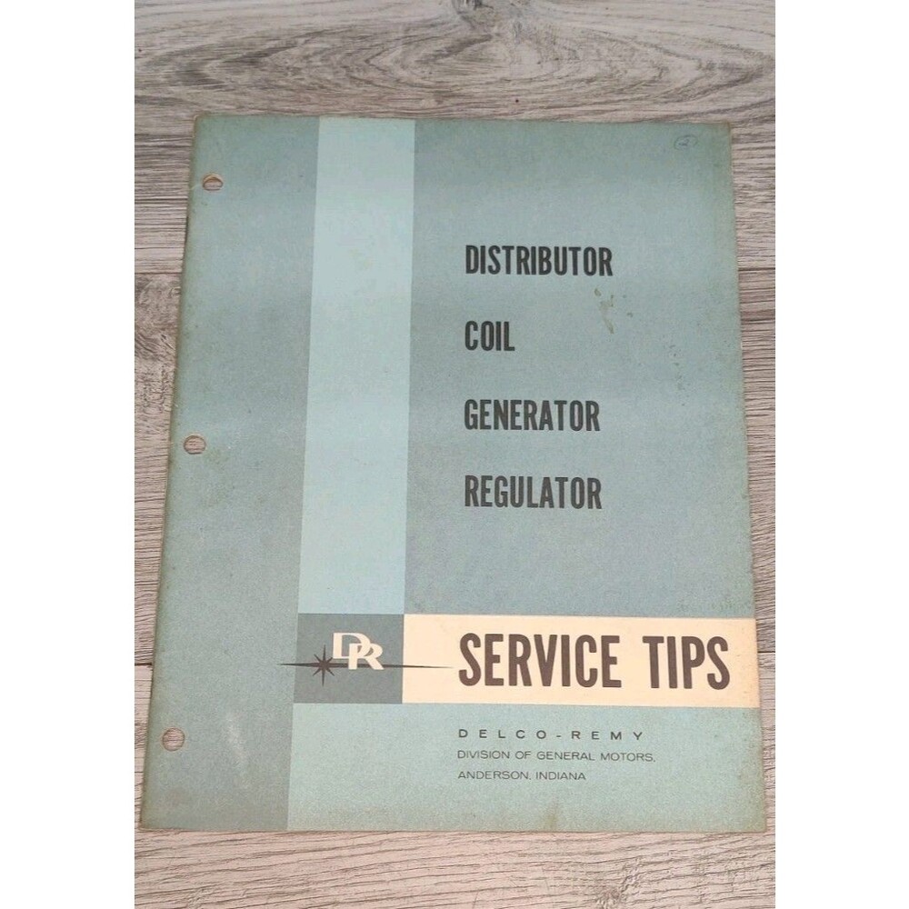 Vintage Delco-Remy Service Tips Manual (Form DR-9019, Printed March 1957)
